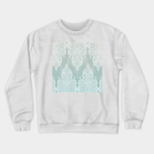 Lace & Shadows - soft sage grey & white Moroccan doodle Crewneck Sweatshirt